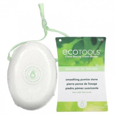 EcoTools, Разглаживающая пемза, с маслом авокадо, 1 шт. Аксессуары для ухода за руками и ногами / Аптека | V4.Market