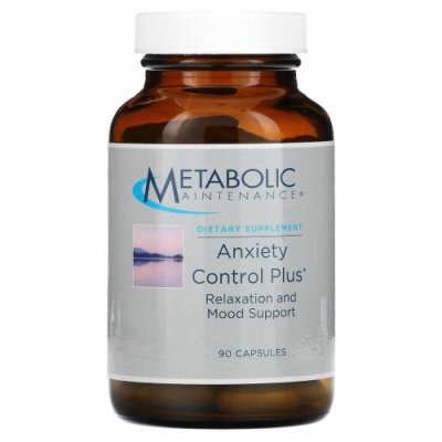 Metabolic Maintenance, Anxiety Control Plus, 90 капсул Формулы для спокойствия / Аптека | V4.Market