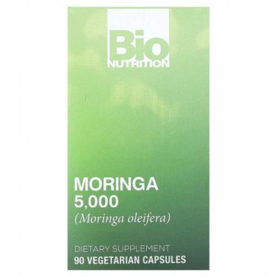 Bio Nutrition, Moringa Super Food, 5000 мг, 90 растительных капсул Моринга масличная / Аптека | V4.Market