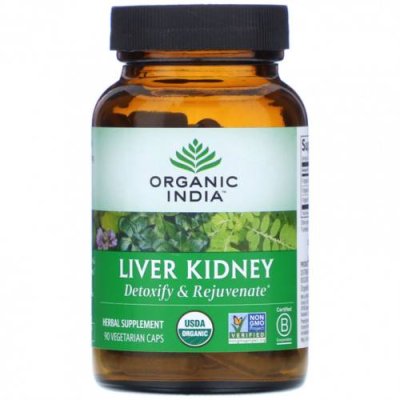 Organic India, Liver Kidney, 90 вегетарианских капсул Препараты для печени / Аптека | V4.Market