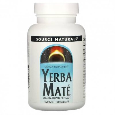 Source Naturals, Парагвайский чай (мате), 600 мг, 90 таблеток Йерба матэ / Аптека | V4.Market