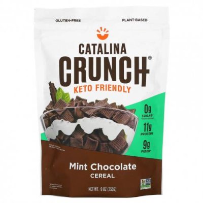 Catalina Crunch, Keto Friendly Cereal, мятный шоколад, 255 г (9 унций) Хлопья / Аптека | V4.Market