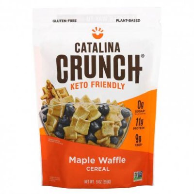 Catalina Crunch, Keto Friendly Cereal, кленовые вафли, 255 г (9 унций) Хлопья / Аптека | V4.Market