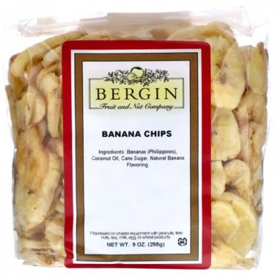 Bergin Fruit and Nut Company, банановые чипсы, 255 г (9 унций) Бананы / Аптека | V4.Market