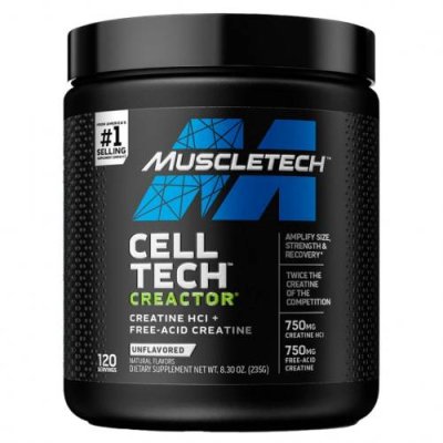 Muscletech, Performance Series, Creactor, креатин гидрохлорид, без ароматизаторов, 235 г (8,30 унции) Креатин HCl / Аптека | V4.Market