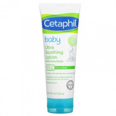 Cetaphil, DailyAdvance, детский ультрауспокаивающий лосьон с маслом ши, 226 г (8 унций) Детские лосьоны / Аптека | V4.Market