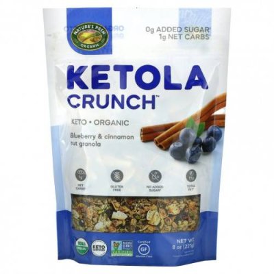 Nature's Path, Ketola Crunch, гранола с голубикой и корицей, 227 г (8 унций) Гранола / Аптека | V4.Market