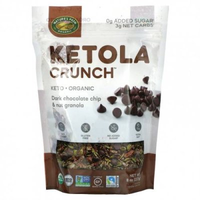 Nature's Path, Ketola Crunch, гранола с кусочками темного шоколада и орехами, 227 г (8 унций) Гранола / Аптека | V4.Market