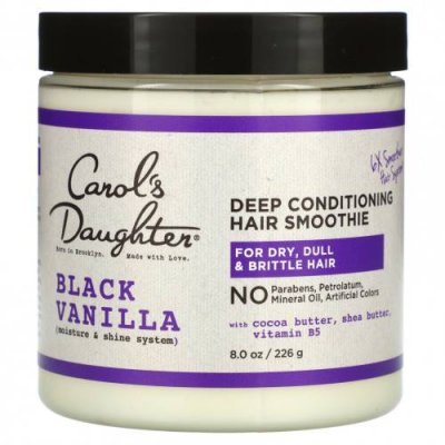 Carol's Daughter, Black Vanilla, Moisture & Shine System, смузи для глубокого кондиционирования волос, для сухих, тусклых и ломких волос, 226 г (8 унций) Кондиционер / Аптека | V4.Market