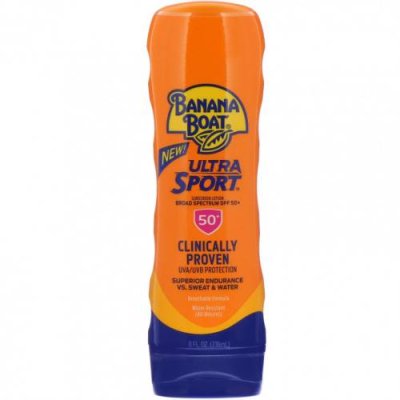 Banana Boat, Ultra Sport, солнцезащитный лосьон, SPF 50, 236 мл (8 унций) Солнцезащитные средства / Аптека | V4.Market