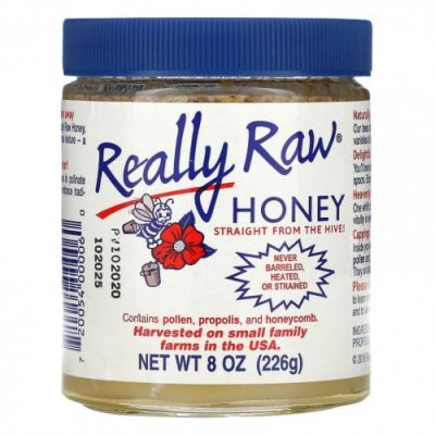 Really Raw Honey, Натуральный мед, 226 г (8 унций) Мед / Аптека | V4.Market