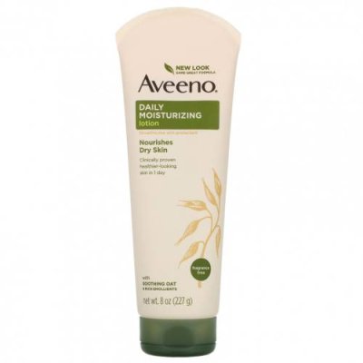 Aveeno, Active Naturals, Увлажняющий лосьон на каждый день, Не содержит отдушек, 8 унц. (227 г) Лосьон / Аптека | V4.Market