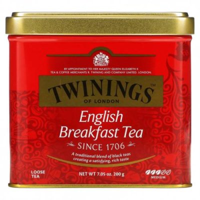 Twinings, «Английский завтрак», рассыпной чай, 200 г (7,05 унции) Чай Английский завтрак / Аптека | V4.Market