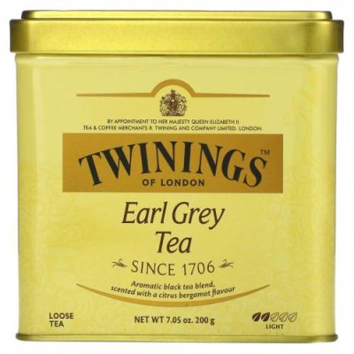 Twinings, Earl Grey, листовой чай, некрепкий, 200 г (7,05 унции) Чай Эрл Грей / Аптека | V4.Market