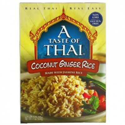 A Taste Of Thai, Рис с кокосом и имбирем, 200 г (7 унций) Рис / Аптека | V4.Market