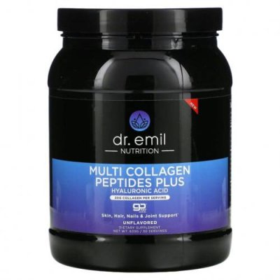 Dr Emil Nutrition, Multi Collagen Peptides Plus, без добавок, 663 г Коллаген, добавки / Аптека | V4.Market