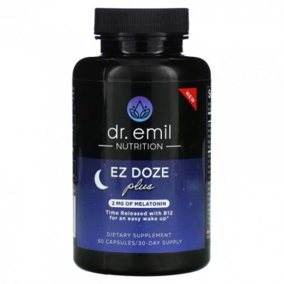 Dr Emil Nutrition, EZ DOZE Plus Melatonin, 60 капсул Снотворные / Аптека | V4.Market