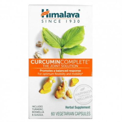 Himalaya, Curcumin Complete, Совместное решение, 60 вегетарианских капсул Куркума и куркумин / Аптека | V4.Market