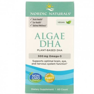 Nordic Naturals, ДГК из водорослей, 60 мягких таблеток ДГК / Аптека | V4.Market