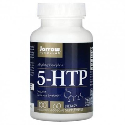 Jarrow Formulas, 5-гидрокситриптофан, 100 мг, 60 вегетарианских капсул 5-HTP (гидрокситриптофан) / Аптека | V4.Market