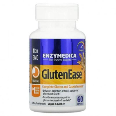 Enzymedica, GlutenEase, 60 капсул Препараты с глютеном / Аптека | V4.Market