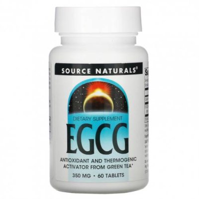 Source Naturals, EGCG, 350 мг, 60 таблеток Галлат эпигаллокатехина (EGCG) / Аптека | V4.Market