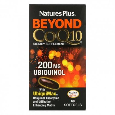 NaturesPlus, Beyond CoQ10, (коэнзим Q10), 60 капсул Ubiquinol, CoQ10 / Аптека | V4.Market