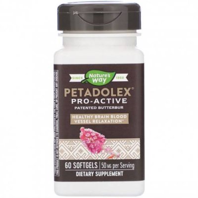 Nature's Way, PETADOLEX, Pro-Active, белокопытник для здоровья вен, 50 мг , 60 капсул Белокопытник / Аптека | V4.Market