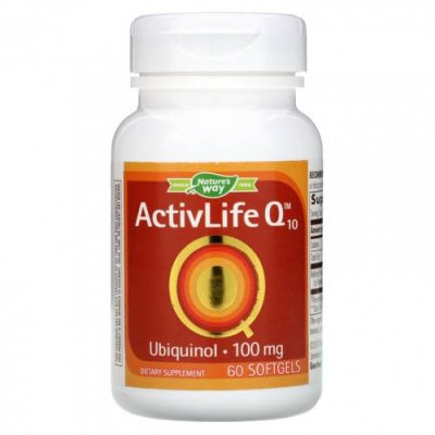 Nature's Way, ActivLife Коэнзим Q10, 100 мг, 60 капсул Ubiquinol, CoQ10 / Аптека | V4.Market