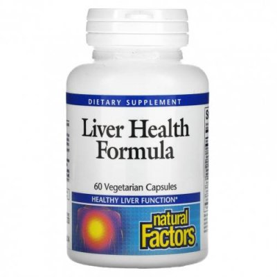 Natural Factors, Liver Health Formula, 60 растительных капсул Препараты для печени / Аптека | V4.Market