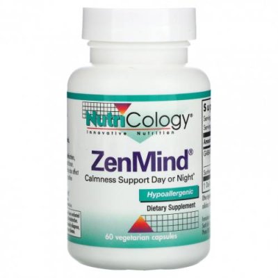 Nutricology, Пищевая добавка ZenMind, 60 растительных капсул Формулы для спокойствия / Аптека | V4.Market