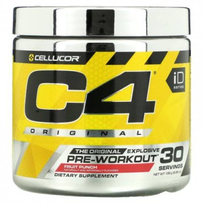 Cellucor, C4 Original Explosive, предтренировочный комплекс, фруктовый пунш, 195 г (6,88 г) Кофеин / Аптека | V4.Market