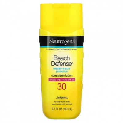 Neutrogena, Beach Defense, солнцезащитный лосьон, SPF 30,198 мл (6,7 жидк. унции) Солнцезащитные средства / Аптека | V4.Market