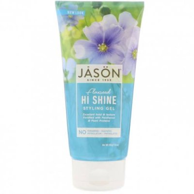 Jason Natural, Гель для укладки Flaxseed Hi Shine, 170 г (6 унций) Гель / Аптека | V4.Market