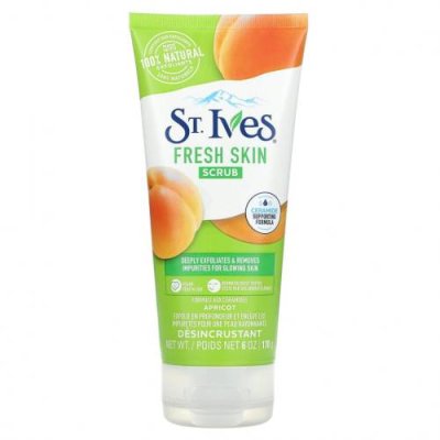 St. Ives, Fresh Skin, абрикосовый скраб , 170 г (6 жидк. унций) Эксфолиаторы и скрабы / Аптека | V4.Market