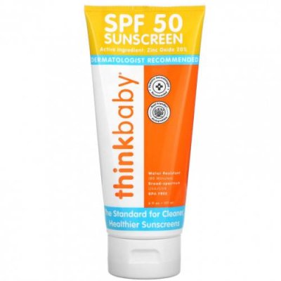 Think, Thinkbaby, солнцезащитный крем, фактор защиты SPF 50+, 6 жидк. унц. (177 мл) Детские солнцезащитные средства / Аптека | V4.Market