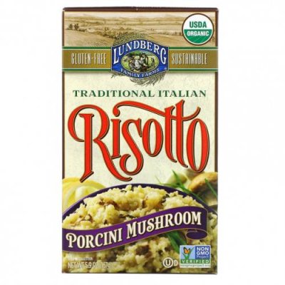 Lundberg, Organic, Traditional Italian Risotto, Porcini Mushroom, 5.9 oz (167 g) Рис / Аптека | V4.Market