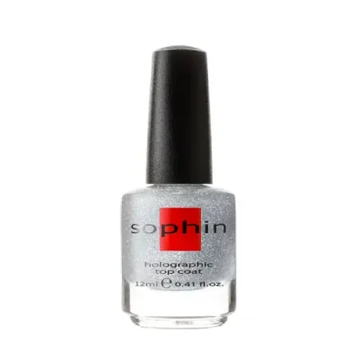 SOPHIN Покрытие верхнее с голографическими частицами, серебро / TOP COAT GOLOGRAPHIC SILVER 12 мл / Топы | Товары для красоты | V4.Ru: Маркетплейс