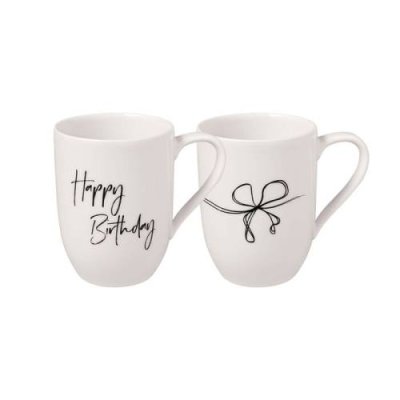 Villeroy & Boch Набор из 2 кружек "Happy Birthday" 0,28 л Statement Lines Villeroy & Boch / Кружки | Товары для дома | V4.Ru: Маркетплейс