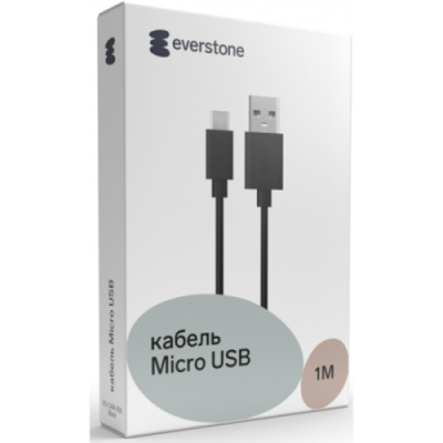 Кабель Everstone USB-A - Micro USB ES-CAM-002, черный / Кабели и адаптеры | Электроника | V4.Ru: Маркетплейс