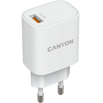 Зарядное устройство сетевое Canyon CHA18W USB-A 18W, белый / Зарядные устройства | Электроника | V4.Ru: Маркетплейс