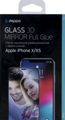 Защитное стекло Deppa Mirror для Apple iPhone X/XS 3D Full Glue (черная рамка) / Защитные стекла и пленки | Электроника | V4.Ru: Маркетплейс