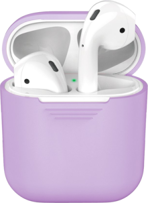 Чехол Deppa для футляра наушников Apple AirPods, силикон, сиреневый / Чехлы | Электроника | V4.Ru: Маркетплейс