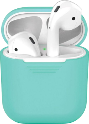 Чехол Deppa для футляра наушников Apple AirPods, силикон, мятный / Чехлы | Электроника | V4.Ru: Маркетплейс