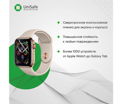 Защитная пленка UniSafe универсальная для дисплея на смарт-часов (прозрачный) / Защитные стекла и пленки | Электроника | V4.Ru: Маркетплейс