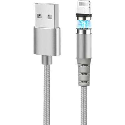 Кабель Gerffins USB-A -  Lightning, 1м., серебристый / Кабели и адаптеры | Электроника | V4.Ru: Маркетплейс