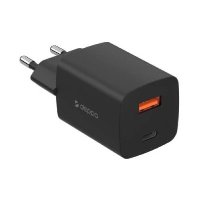 Зарядное устройство сетевое Deppa 11436 USB-C/A 45w, черное (GaN) / Зарядные устройства | Электроника | V4.Ru: Маркетплейс