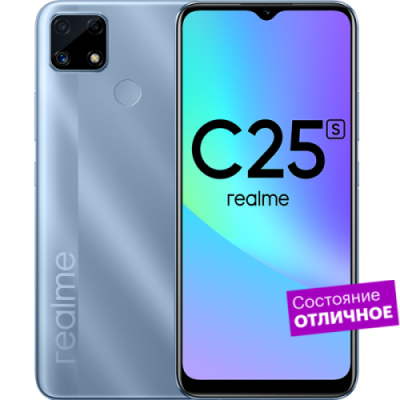 Смартфон realme C25s 128GB Синий  "Отличное состояние" / Б/у смартфоны | Электроника | V4.Ru: Маркетплейс