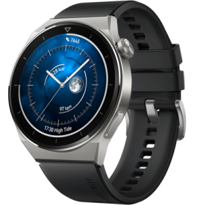 Умные часы  HUAWEI Watch GT 3 Pro, светло-серый титановый корпус с ремешком из фторэластомера / Все умные часы | Электроника | V4.Ru: Маркетплейс