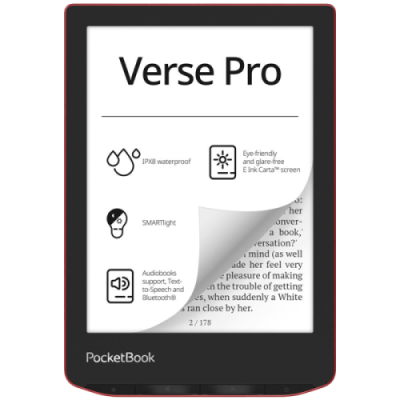 Электронная книга PocketBook 634 Verse Pro, красный (PB634-3-WW) / Электронные книги | Электроника | V4.Ru: Маркетплейс